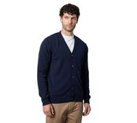 Debenhams Men's Premium Pure Cotton Knitted Cardigan Sweater in Navy | Size: XL