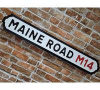 Maine Road Indoor Football City Street Sign Manchester