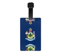 Maine State Flag Golf Bag Privacy Label, Detachable Briefcase (3.3 * 2.1 inches), Children's School Bag, Sports Bag Label, Travel Luggage Label