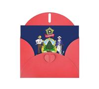 Maine State Flag Greeting Card With Envelope, Birthday Card, Christmas Card, Invitation Card, 3 Colors