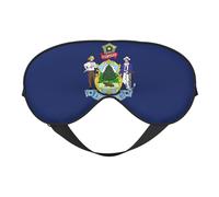 Maine State Flag Print Eye Mask,Silk-Like Sleep Mask,Night Sleeping Mask for Men Women,for Sleep Relaxation