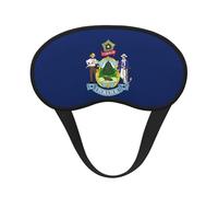 Maine State Flag Print Sleep Mask, Eye Sleeping Mask for Women and Men for Total Darkness, Reduces Puffy Eye Mask