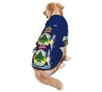 Maine State Flag Print Soft Dog Hoodie For Medium To Large Dogs, Warm And Breathable Winter Pet Sweatshirt, Easy To Wear Jumper For Cold Weather