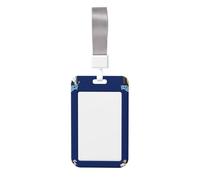 Maine State Flag Printed Card Badge Holder with Neck Strap, Vertical Cards Holder Anti-Scratch and Easy-Scan, for Office, School