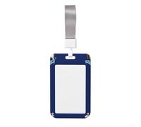 Maine State Flag Printed Card Badge Holder with Neck Strap, Vertical Cards Holder Anti-Scratch and Easy-Scan, for Office, School