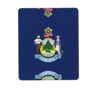 Maine State Flag Printing Mouse Pads for Computers Laptop Mouse with Nonslip Rubber Base Keyboard Mat Desk Pad