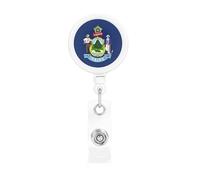 Maine State Flag Retractable Badge Holder. Stylish Full-Width Print, Suitable for Offices, Schools, Hospitals, etc.