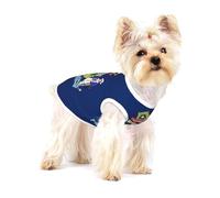 Maine State Flag Small Pet Cotton Vest S Full Print Dog Cat Soft Breathable Elastic Apparel Daily Party Outfit
