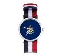 Maine State Flag Trendy Wrist Watches for Unisex Classic Casual Braided Strap Quartz Watch