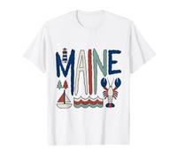 Maine State Pride Coastal Lobster Lover Sailboat Adventure Value Graphic T-Shirt