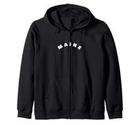 Maine State Pride Souvenir Vacation Travel Gift Zip Hoodie