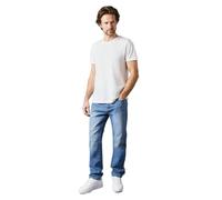 Maine Stone Wash Straight Jeans, 38R, Blue