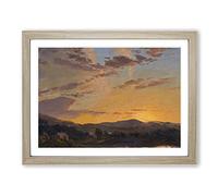 Maine Sunset By Frederic Edwin Church Classic Painting Framed Print | A3 Oak Framed Wall Art | Ready to Hang | Classic Religious Picture | Living Room Bedroom Lounge Office