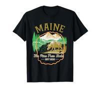 Maine The Pine Tree State Vintage Inspired Unisex t-Shirt T-Shirt