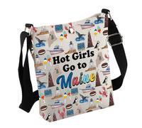 Maine Travel Gift Hot Girls Go to Maine Crossbody Bag Maine Lover Gift Maine Souvenir Gift Maine Welcome Gift (MaineBag)