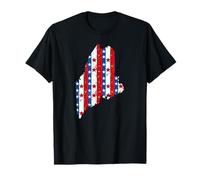 Maine USA Flag Patriotic America for Men Women Adults T-Shirt