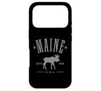 Maine USA with Moose Design Souvenir for Maine Lovers Case for iPhone 17 Pro