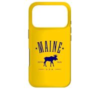 Maine USA with Moose Design Souvenir for Maine Lovers Case for iPhone 17 Pro