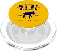 Maine USA with Moose Design Souvenir for Maine Lovers PopSockets PopGrip for MagSafe