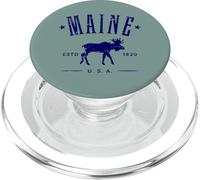 Maine USA with Moose Distressed Design Souvenir PopSockets PopGrip for MagSafe