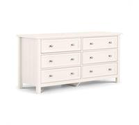 Maine White 6 Drawer Wide Chest
