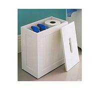 Maine White Bathroom Storage Unit Toilet Cleaning Tidy Box