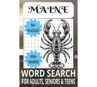 Maine Word Search Puzzle Book: Word Searches with Easy to Read Print about Maine and More 6x9 inches, 110 pages 50+ Puzzles...Gift for Vacations, Holidays and Free Times