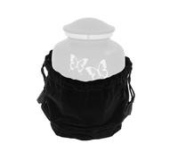 Mainely Urns Adult Size Black Velvet Cremation Urn Bag - Elegant Funeral Urn Storage Pouch - Soft & Secure Memorial Presentation Cover with Drawsting Closure