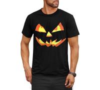 Mainfini Halloween Shirts for Men Novelty Costume T-Shirt Adult Pumpkin Man Skeleton Funny Print Patterns Short Sleeve Crewneck Comfortable Party M