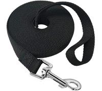 Mainiusi 20m Dog Lead, Training Lead for Dogs Long Line 20m Extra Long Dog Leash for Recall Training, Tracking Leash for Dogs, Ideal for Backyard, Lawn, Park, Beach, Camping, Obedience(Black)