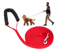 Mainiusi Medium Dog Leads 20m, Training Lead for Dogs with Padded Handle, Extra Long Line 20m Long Dog Leash for Recall Training, Tracking Leash for Dogs, Ideal for Yard, Lawn, Park, Beach, Obedience