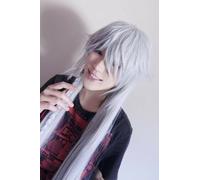Mainlead Kuroshitsuji Undertaker Cosplay Black Butler Silver White Wig + Wig Cap
