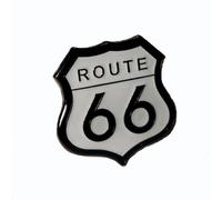 Mainly Metal Black Enamel Pin Badge Route 66 Transport Road Sign