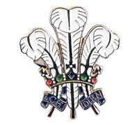 Mainly Metal Blue Enamel Pin Badge Prince of Wales Plume Feathers