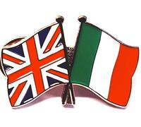 Mainly Metal ™ Enamel Pin Badge Friendship Flags Italy UK GB (United Kingdom Great Britain) 30mm