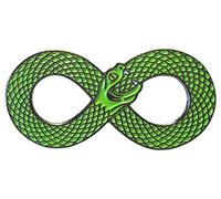 Mainly Metal ™ Enamel Pin Badge Snake Infinity Snake (35mm) Ouroboros Ancient Serpent Symbol