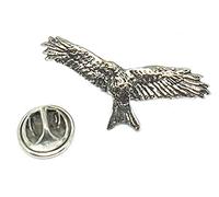 Mainly Metal Hand Cast Fine English Pewter Pin Badge Country Life Red Kite (≈33mm)