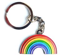 Mainly Metal ? Keyring Rainbow Bridge Peace Wedding Love Friendship CND Warrior Gay Pride (Key Chain Enamel on Metal 40mm x 22mm)