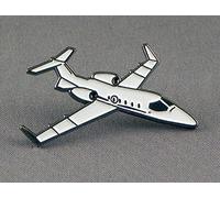 Mainly Metal Silver Enamel Pin Badge Lear Jet Passenger Airplane Plane Aeroplane Aircraft