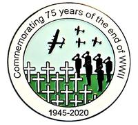 Mainly Metal ™ WW2 End 75th Anniversary 1945-2020 Enamel Pin (35mm) Badge Brooch Armed Forces RAF Army Navy Air Force Marine Military