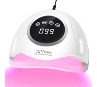 MainPi UV Nail Lamp 380W,Professional 90-LED Gel Nail Dryer with Touch Screen & Auto Sensor,Rapid Curing UV Light for Gel Nails,Shellac & Polygel,4 Timer Settings for Home & Salon Use