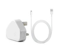 Mains Charger for Kindle UK 3 Pin Wall Charger Cable Lead for Kindle, Touch, Paperwhite, Fire, HD, Keyboard, Wi-Fi, 6" E Ink Display -- White