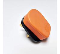 Mains Plug Top Rubberised/Heavy Duty/High Impact Electrical Extension Lead End Orange 13 amp (2)