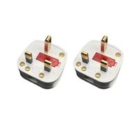 Mains Plug Top with On/Off Switch 13A Amp Fused 3 Pin Switched Neon Light,UK Plug,250V AC,2PCS