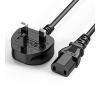 Mains Power Cable C17, 2-Pin Power Lead Compatible with Xbox One/360/360E, PS4 Pro, Projectors, Printer, Blu-ray Player, Electric Kettle and More Small Sppliances, UK Plug for Secure Connec