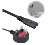 Mains Power Lead Fig Figure 8 Cable 1.5M, UK Wall Cord Compatible with PS4 PS5 Xbox Samsung Toshiba Panasonic JVC Philips LG Sharp Sony TV Canon Pixma HP Brother Printer Asus Toshiba Laptop Charger