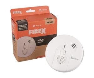 Mains Powered Heat Alarm With Lithium Back-Up Battery - Kidde Firex Sentry Kf31R