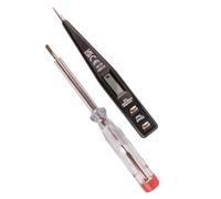 Mains Tester and Digital Display Circuit Tester Set Probe - Plain Flat Head Transparent Screwdriver, For Checking AC Live Wire Mains Circuits, DC Circuits, Automotive Systems & Low Voltage Electricals