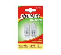 Eveready Mains Voltage G9 25W Halogen Capsule Bulb Lamp 2 Pack
