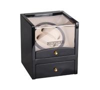 Mainspring Black Gloss Double Winder With Drawer - A19132